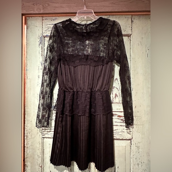 Free People | Dresses | Free People High Neck Lace Dress Black Size |  Poshmark